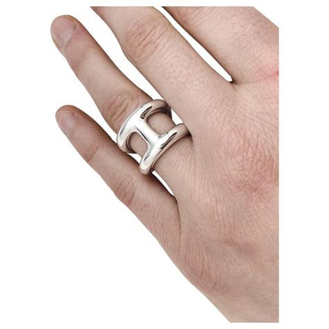 bague style hermès argent|bagues hermes.